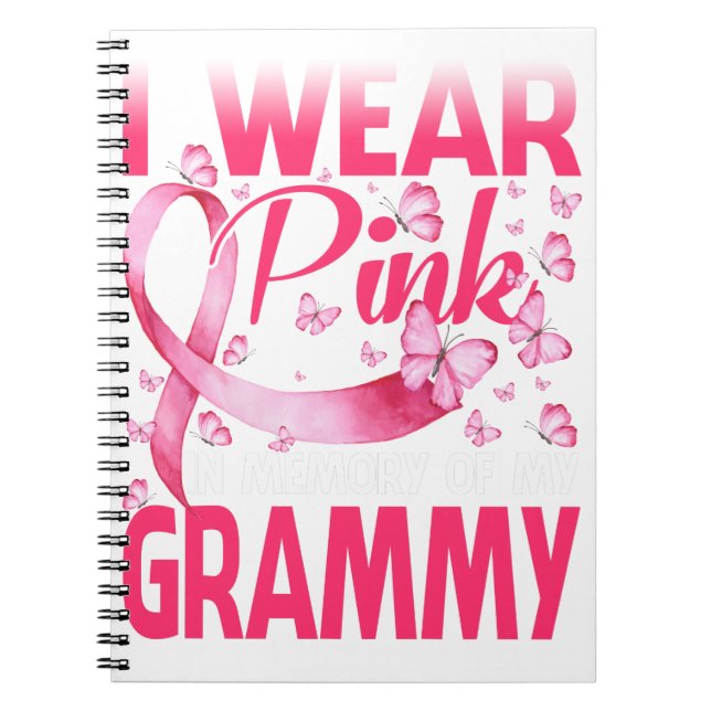 Cuaderno Yo Uso El Rosa En Memoria De Mi Grammy (Frente)