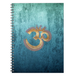 Cuaderno Yoga de cobre amarillo azul Spiritualität de Asia