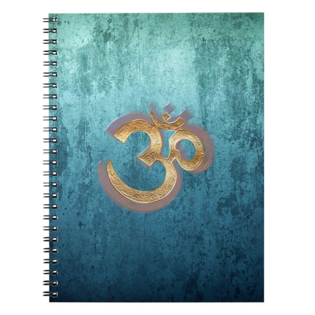Cuaderno Yoga de cobre amarillo azul Spiritualität de Asia (Frente)