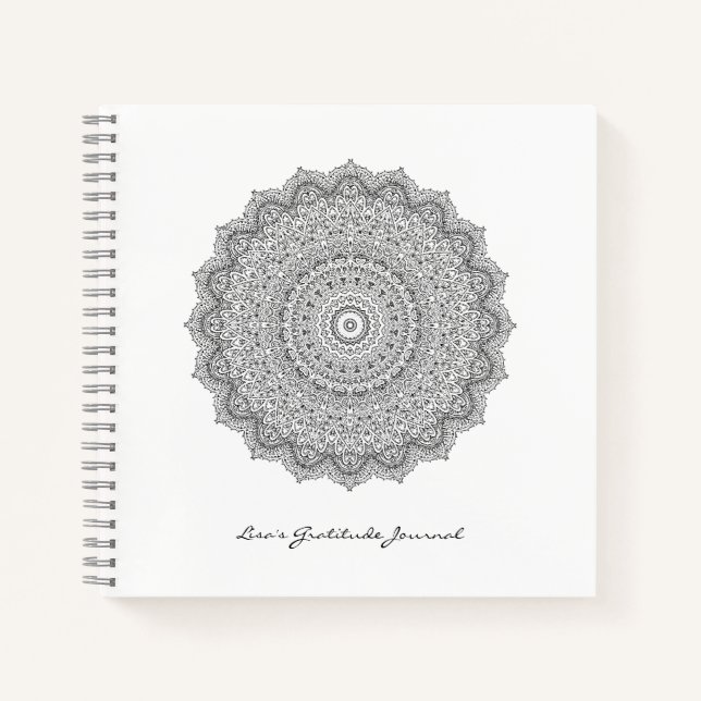 Cuaderno Yoga Meditación Gratitud Mandala Journal (Anverso)