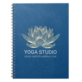 Cuaderno YOGA Meditación Reiki Instructor Blue & Gold Lotus
