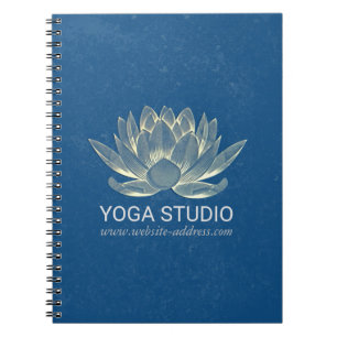 Cuaderno YOGA Meditación Reiki Instructor Blue & Gold Lotus