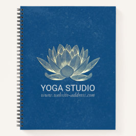 Cuaderno YOGA Meditación Reiki Instructor Blue & Gold Lotus