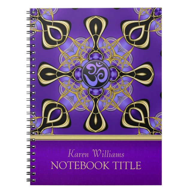 Cuaderno Yoga Om Purple Eastern Inspirations Notebook (Frente)