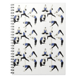 Cuaderno Yogaposen Notizbuch in Blau – für klare Gedanken &