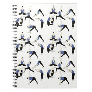 Cuaderno Yogaposen Notizbuch in Blau – für klare Gedanken &