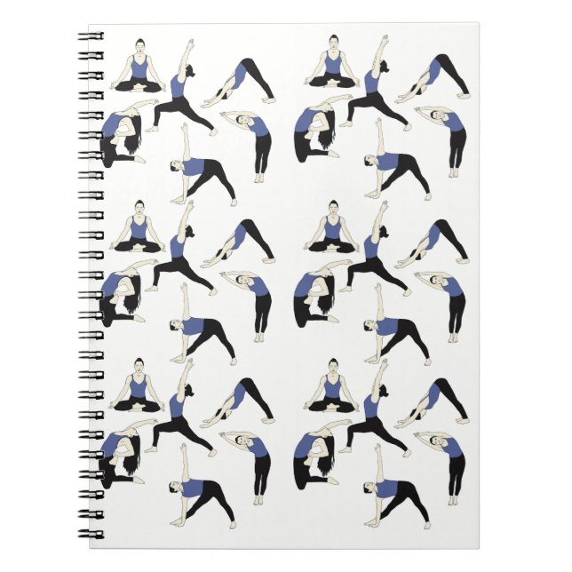 Cuaderno Yogaposen Notizbuch in Blau – für klare Gedanken & (Frente)