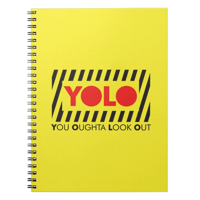Cuaderno YOLO con la precaución roja (Frente)