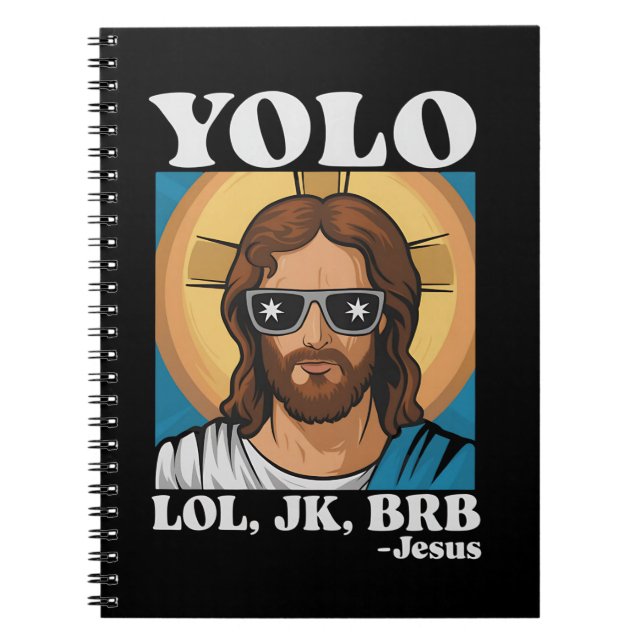 Cuaderno YOLO LOL JK BRB Jesús Divertida Pascua (Frente)