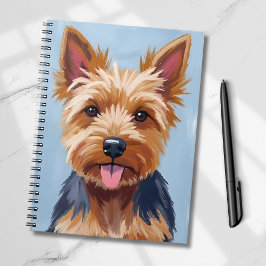 Cuaderno Yorkshire Terrier Dog Portrait Painting