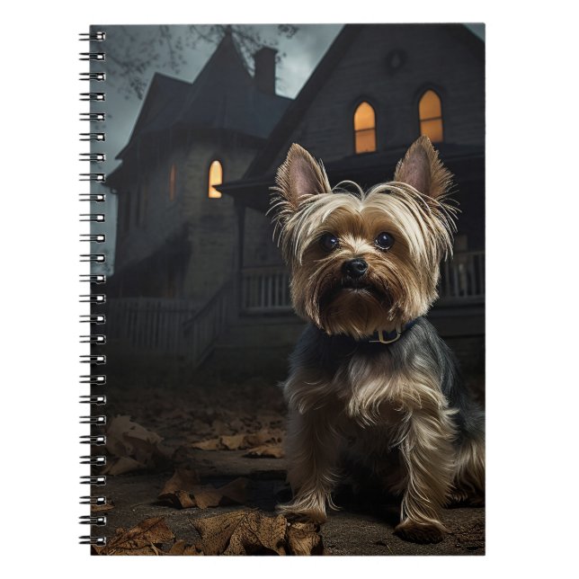 Cuaderno Yorkshire Terrier Halloween Aterrador (Frente)