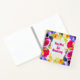 Cuaderno You Are So Amazing Watercolor Floral