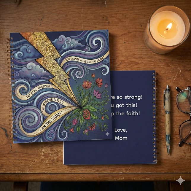 Cuaderno You Are The Storm Personalized Spiral Notebook (Empower someone special with this faithful, "I am the storm" personalized notebook! )