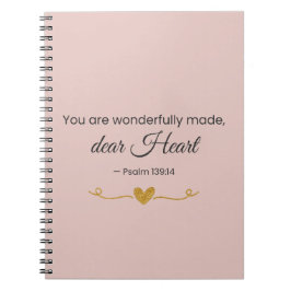 Cuaderno You Are Wonderfully Made – Psalm 139:14 Notebook