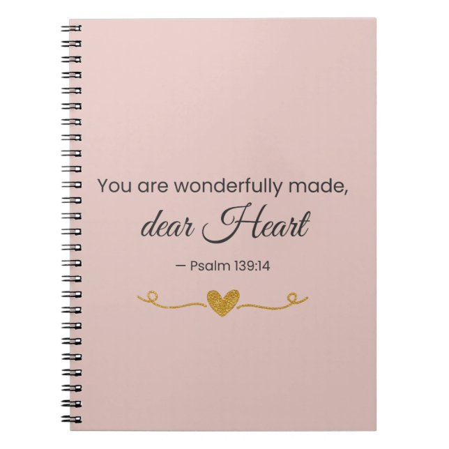 Cuaderno You Are Wonderfully Made – Psalm 139:14 Notebook (Frente)