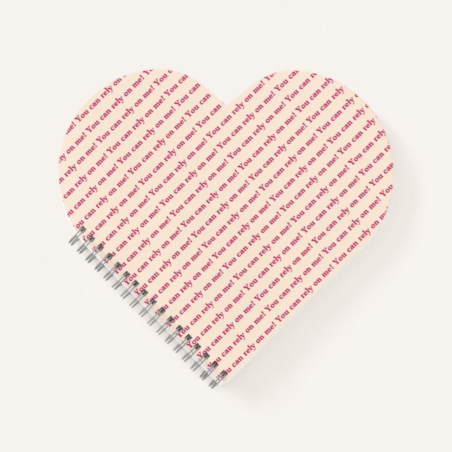 Cuaderno You Can Rely on Me Minimal Pattern & Quote Design (Anverso)