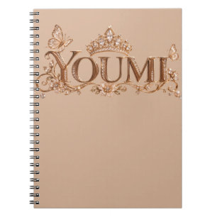 Cuaderno Youmi   Diseño de nombre de lujo elegante