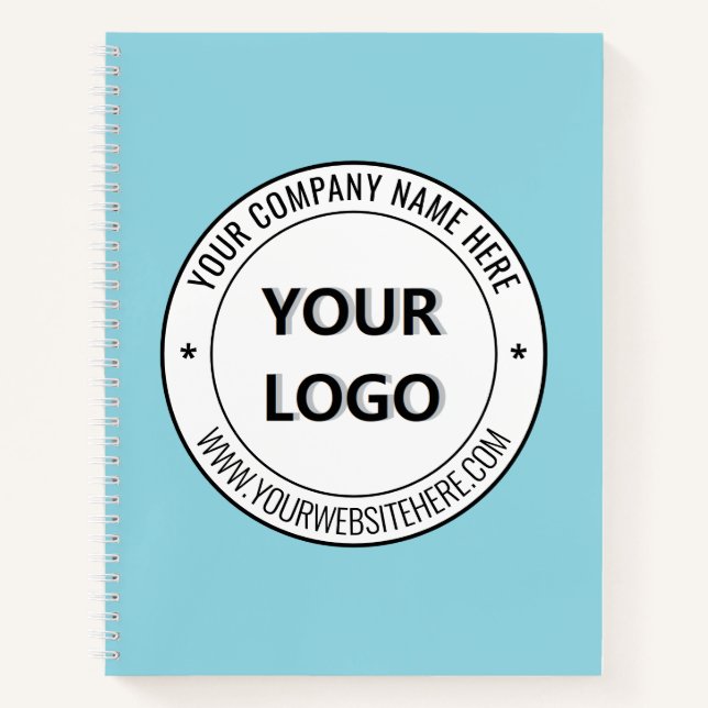Cuaderno Your Business Logo Text Branded Notebook Example (Anverso)