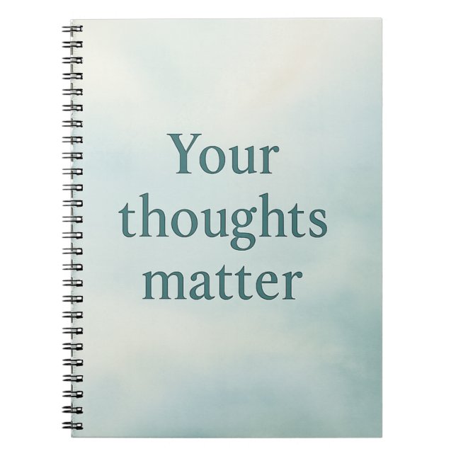 Cuaderno Your Thoughts Matter – Calm Pastel Motivational (Frente)