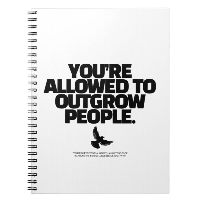 Cuaderno You're Allowed To Outgrow People - Freedom Design (Frente)