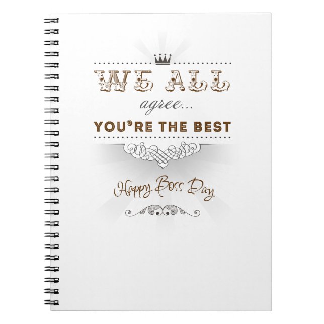 Cuaderno You're the best, Happy Boss's Day (Frente)