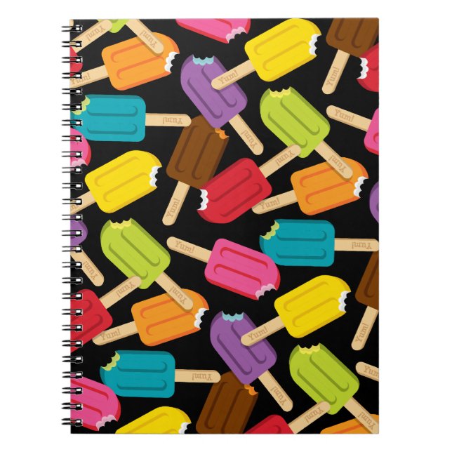 Cuaderno ¡Yum! Diario del Popsicle (negro) (Frente)