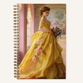 Cuaderno Yvette en bloc de notas en espiral amarilla