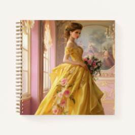 Cuaderno Yvette en bloc de notas en espiral amarilla