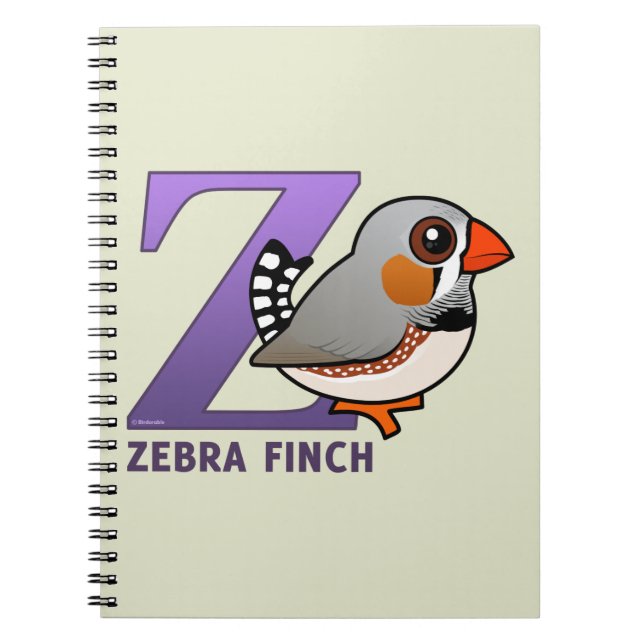 Cuaderno Z está para el pinzón de cebra (Frente)