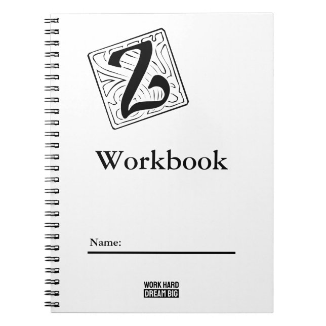 Cuaderno Z Monogramm Workbook black and white (Frente)