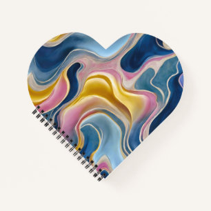 Cuaderno “Zahara”. Remolinos de azules, rosa y arena