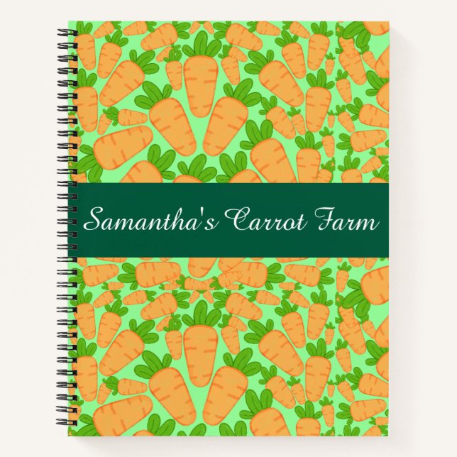 Cuaderno Zanahorias naranjas Y Verdes (Anverso)