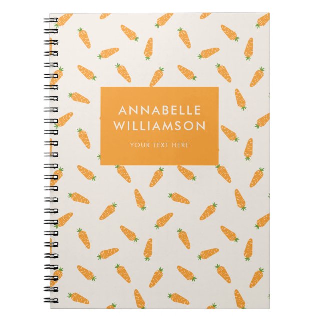 Cuaderno Zanahorias Verduras personalizadas (Frente)
