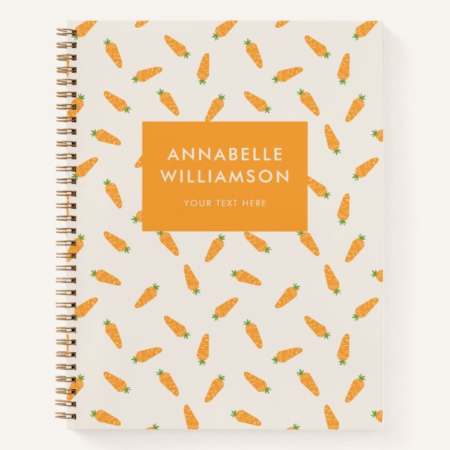 Cuaderno Zanahorias Verduras personalizadas (Anverso)