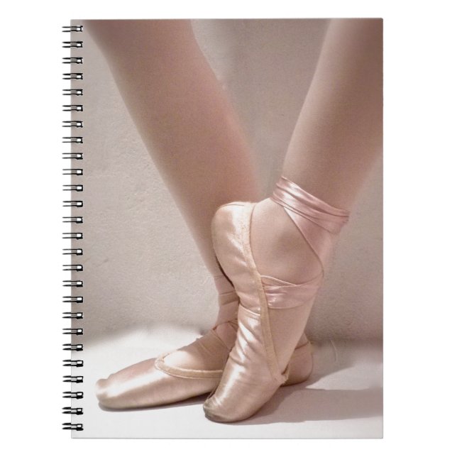 Cuaderno Zapatillas de ballet rosa (Frente)