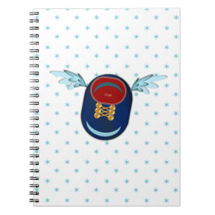 Cuaderno Zapato de dibujos animados con alas y estrellas li