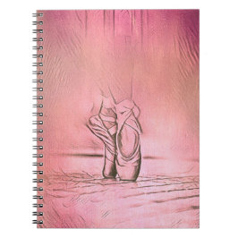 Cuaderno Zapatos de ballet rosa en Pointe