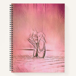 Cuaderno Zapatos de ballet rosa en Pointe