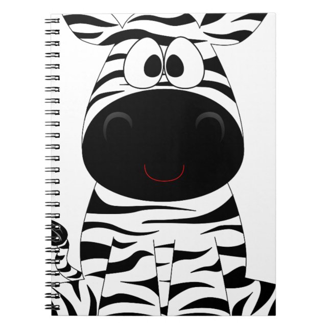 Cuaderno Zebra Cute Animal Strips Jungle Safari Whimsical (Frente)