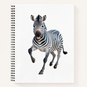 Cuaderno Zebra Happy Playful Jumping En La Selva Aérea