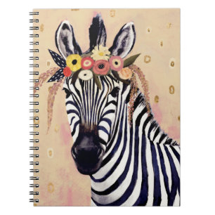 Cuaderno Zebra Klimt  Adornadas En Flores