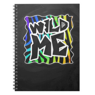 Cuaderno Zebra negra y arcoiris me salvajes