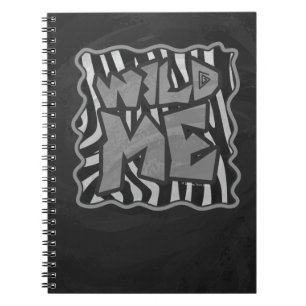 Cuaderno Zebra negra y gris claro me salvaje