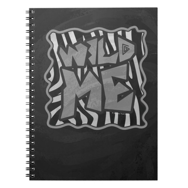 Cuaderno Zebra negra y gris claro me salvaje (Frente)