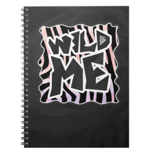 Cuaderno Zebra negra y rosa salvaje de mí