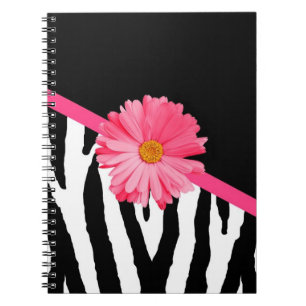 Cuaderno Zebra Pattern Girly Pink Daisy