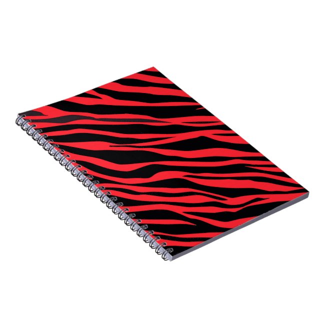 Cuaderno Zebra roja rayada (Lado Derecho)