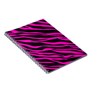 Cuaderno Zebra rosa caliente con rayas