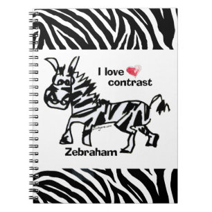 Cuaderno Zebraham- Amo el contraste