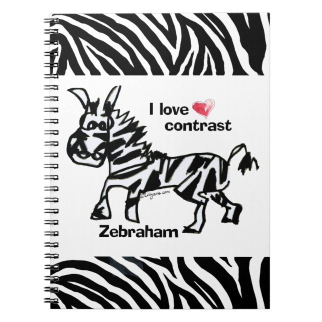 Cuaderno Zebraham- Amo el contraste (Frente)